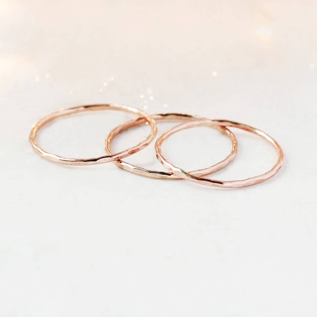 Meadowbelle - Wholesale Band/Stacked Ring - Gold Stacking Ring. Pebbled 14K Gold Filled Band. One Stackable Gold Ring Band. Wedding Ring. Minimalist Stacking Ring. Gift For Her.7