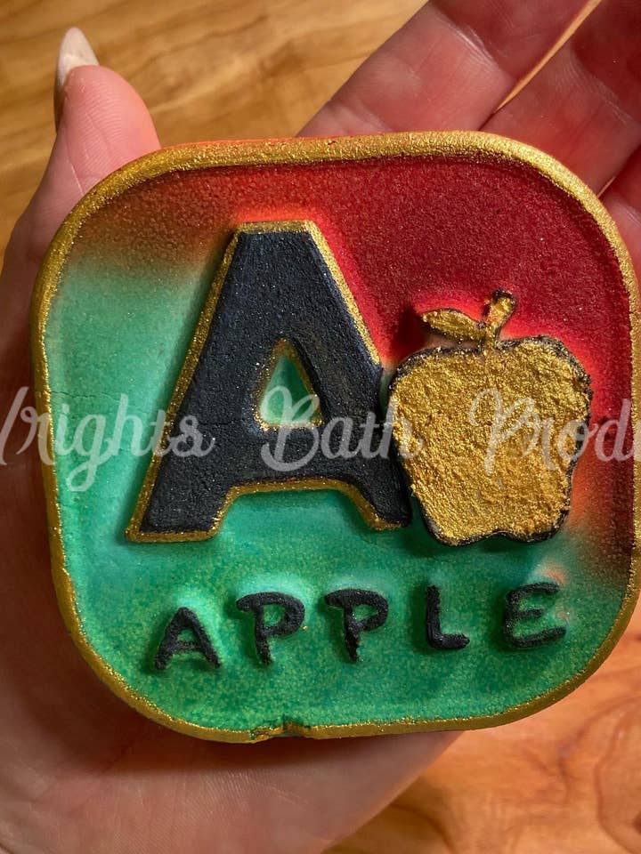 A for Apple Bath Bomb Mould BBHP EXCLUSIVE for wholesale by BBHP Moulds