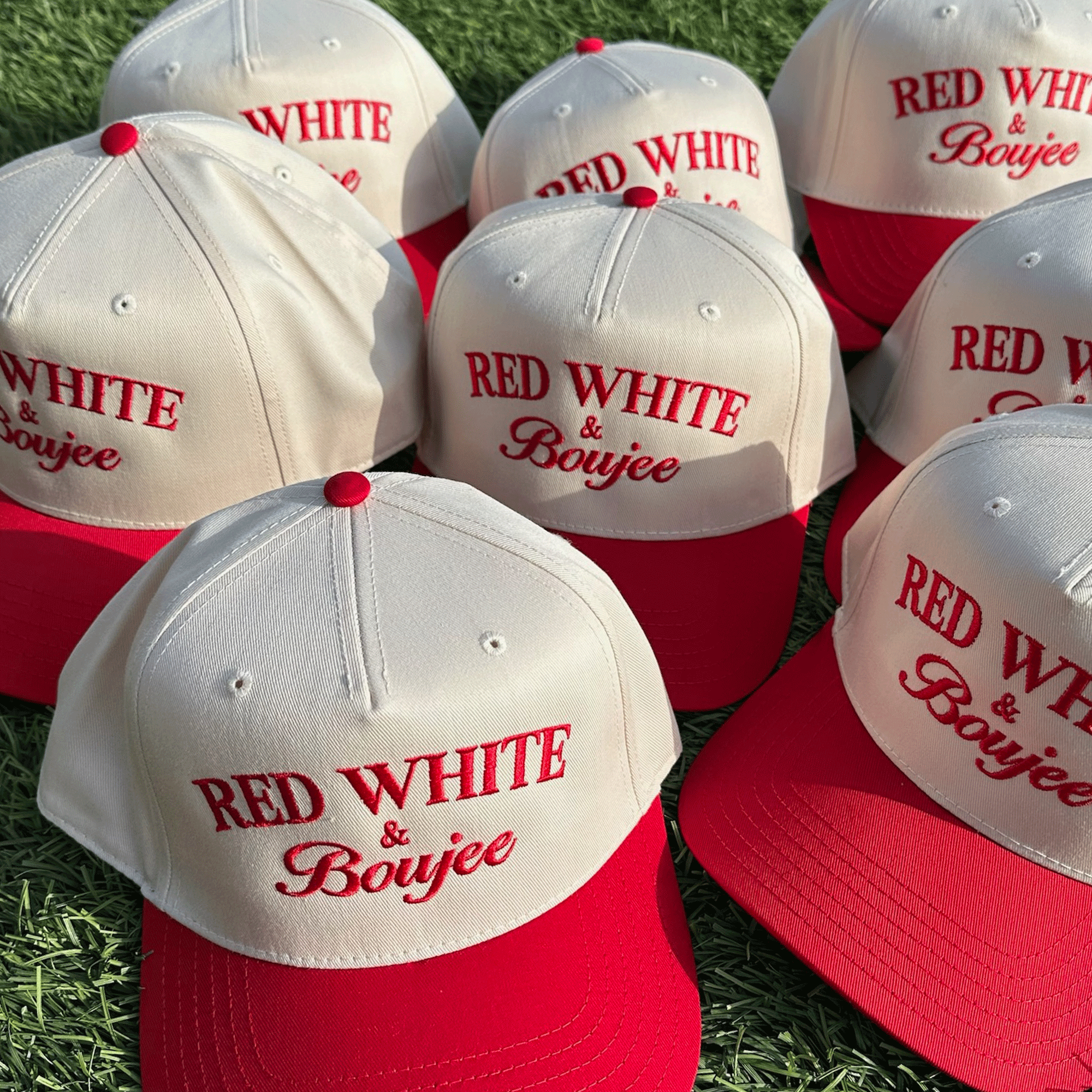 PAYRESPECTS - Vendita all'ingrosso Cappellino  da camionista - Unisex - Cappello Vintage Trucker Rosso Bianco e Boujee, Cappello del Quattro Luglio11