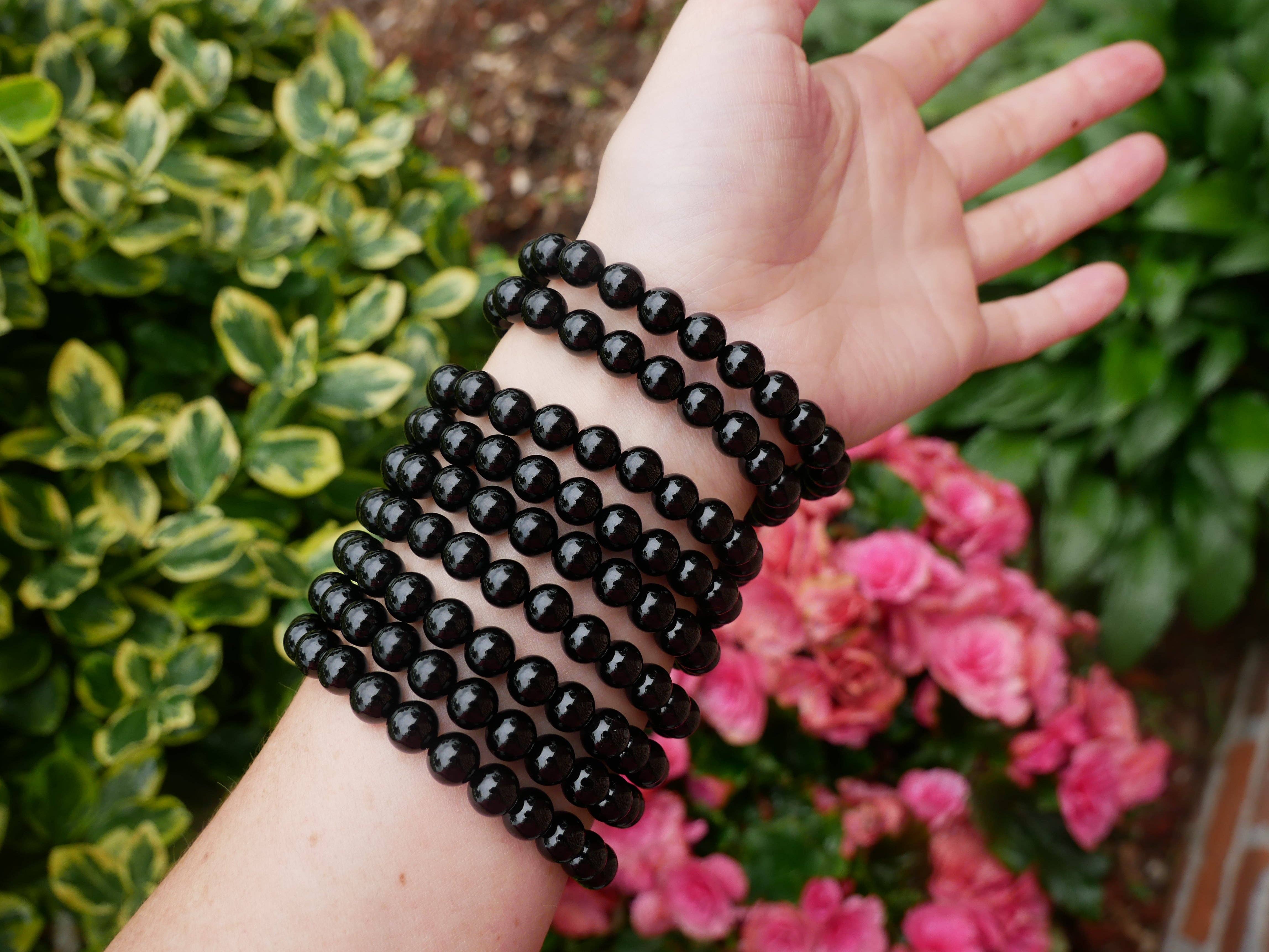The Healing Sanctuary - Wholesale Beaded Bracelet - Black Onyx Beaded Bracelets 8mm3