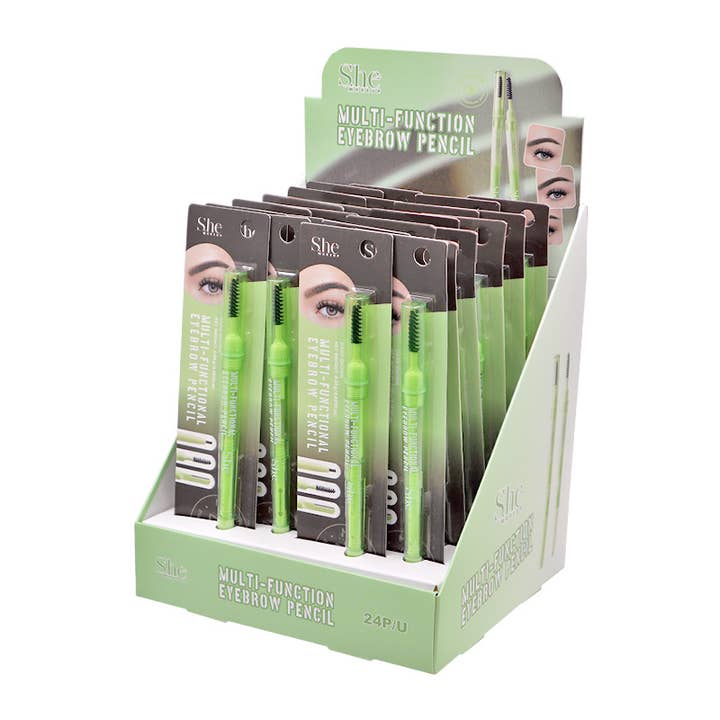 PINEAPPLE Beauty - Wholesale Eyebrow Pencil/Filler - She EB16-BK Black 3-in-1 Eyebrow Pencil - 24 pcs1