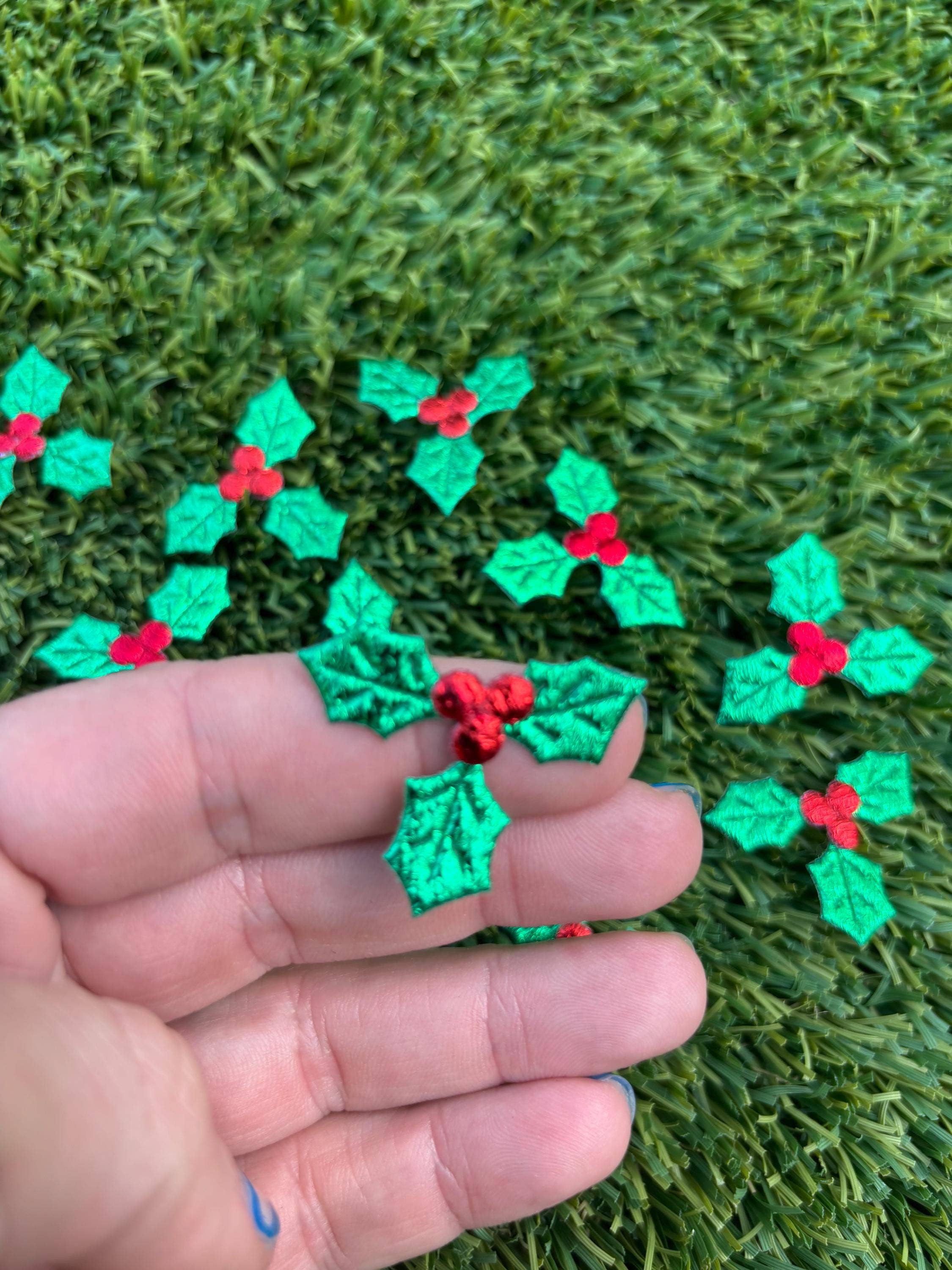 Eric Hill Designs, LLC - Wholesale Patch - Holly Christmas Filler Patch Set of 101