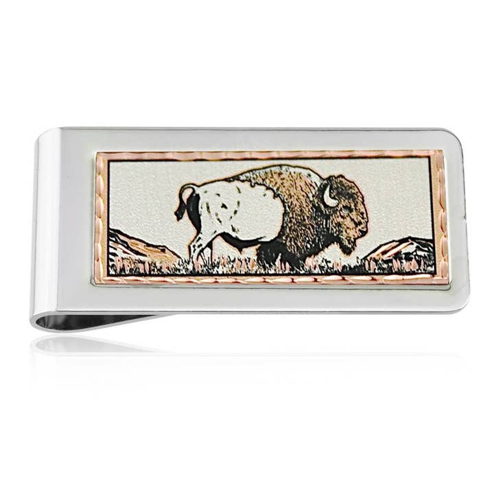 MC 59 Buffalo Money Clips for wholesale by COPPER ARTS INC.