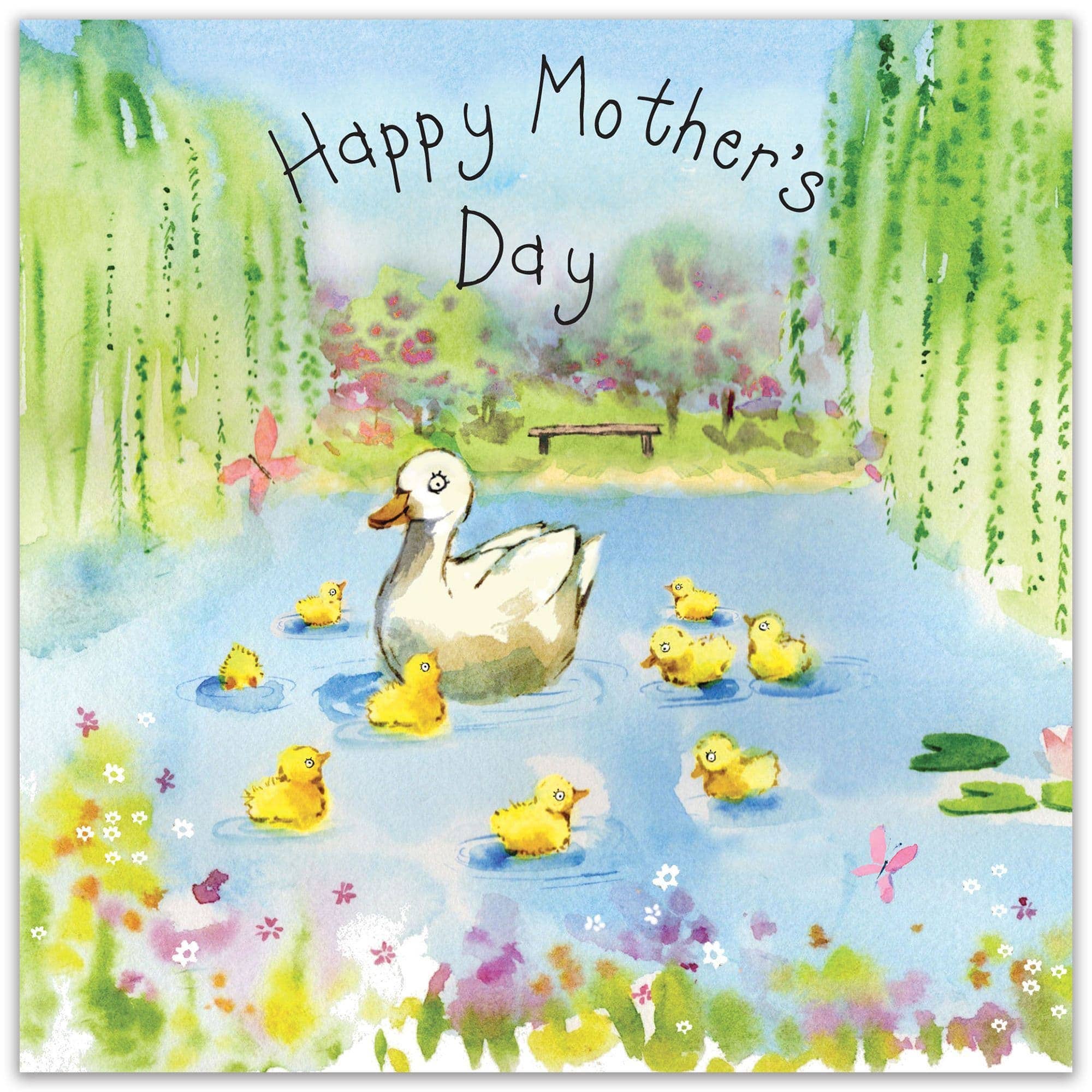 Twizler Ltd - Wholesale Mother's Day Card - Happy Mother's Day Card - Ducklings1