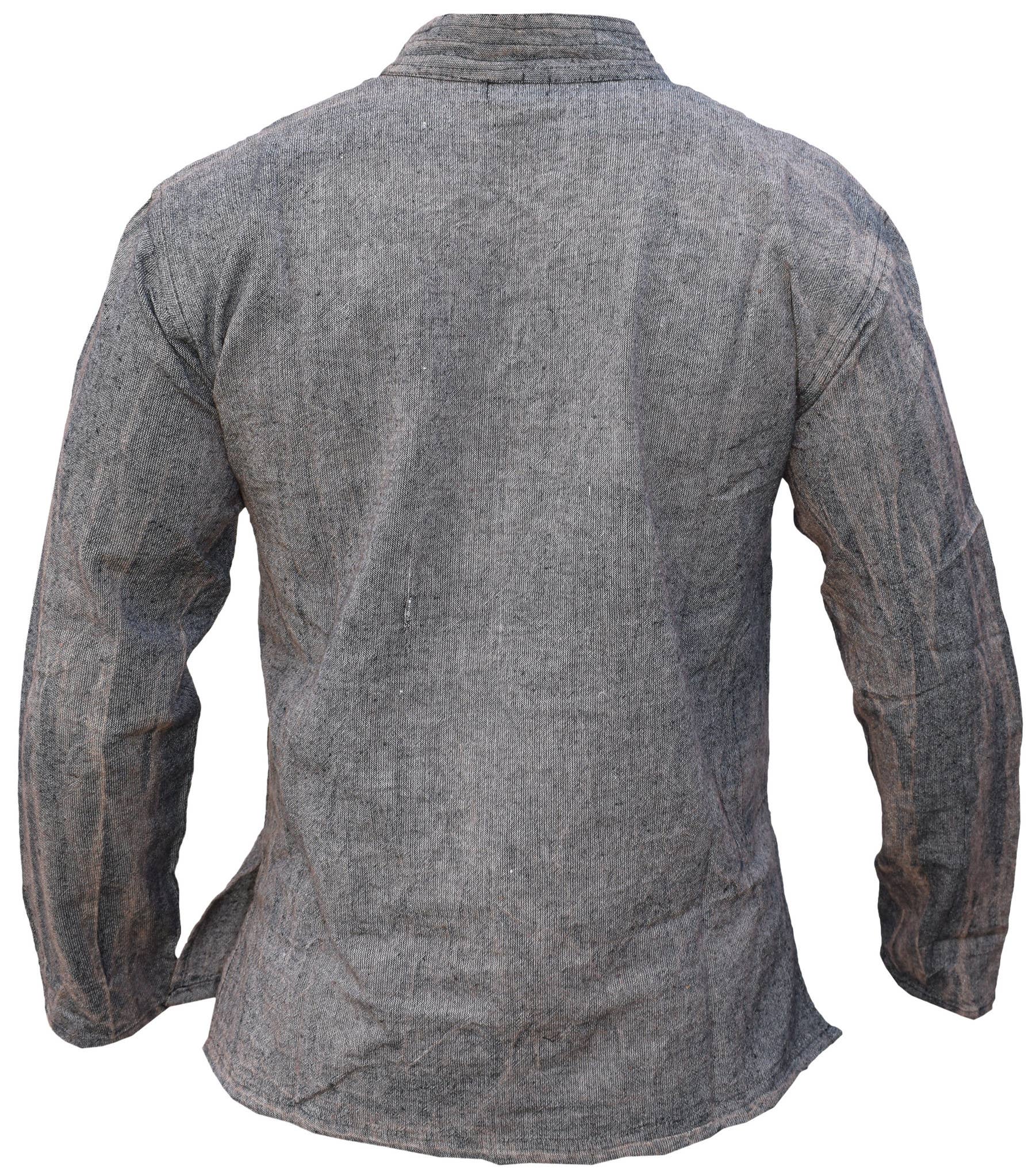 Gheri - Wholesale T-Shirt - Men's - Lace Up Hemp Cotton Viking Tunic Grandad Shirt7