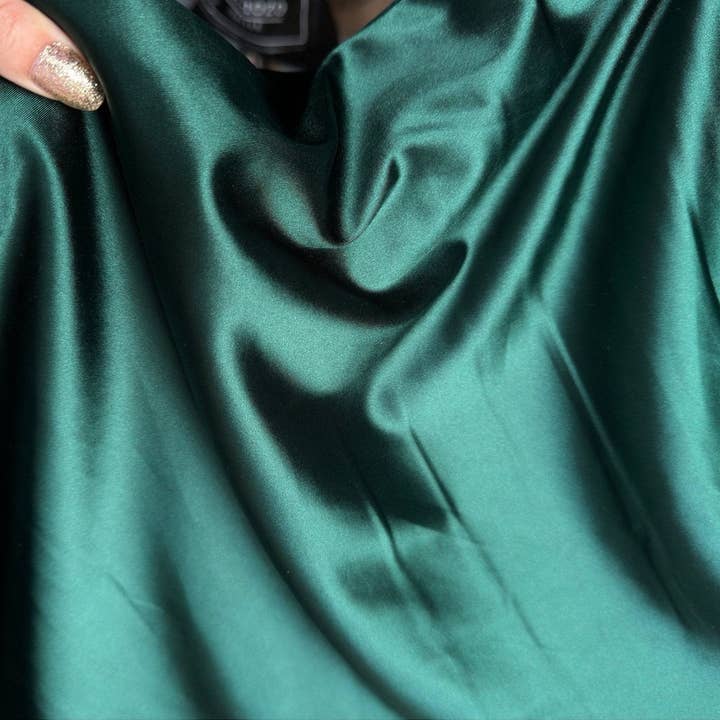 GalaTextile - Wholesale Fabric - Emerald Stretch Nylon Spandex By Yard, 4 way Silky Stretch Bodysuit Material, For Dresses Dancewear Leggings, Heavyweight Satin Spandex4