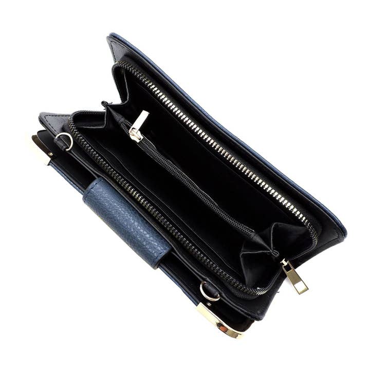 MiMi Wholesale - Wholesale Crossbody Bag - Women's - AD041 Turn Lock Crossbody Wallet
