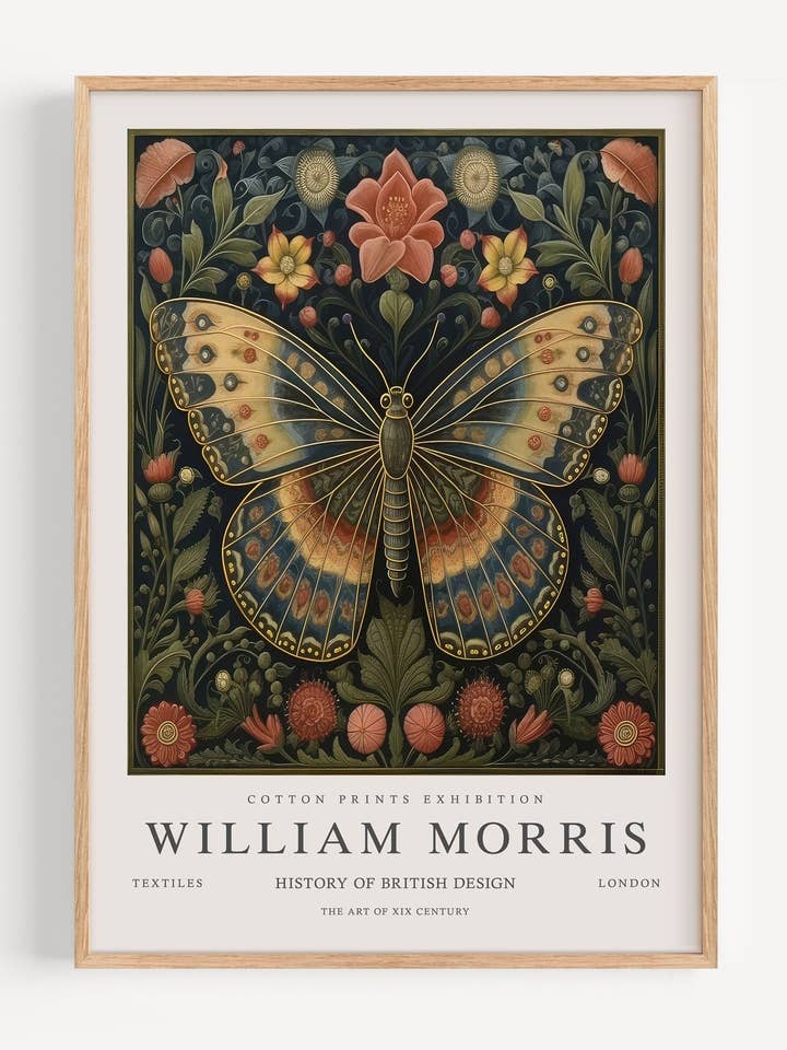 William Morris Mariposa Vintage I53-14 para venta al por mayor de Peardrop Prints