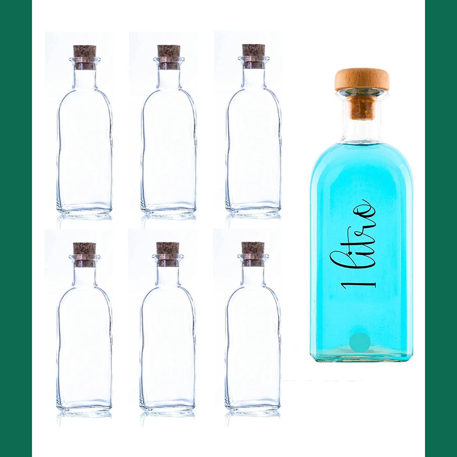 ESENCIA ANDALUSI GOURMET - Wholesale Oil/Vinegar Dispenser - 1 Litre Empty Bottles Wine Bottle Liquor Bottle0