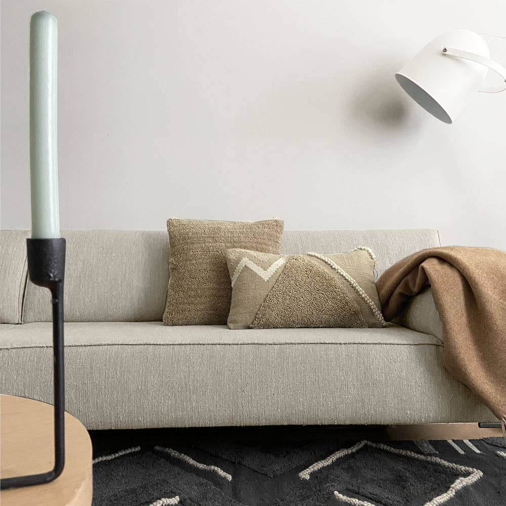 Malagoon - Venta al por mayor Cojín decorativo - Cojín sólido beige tipo capullo tufted1