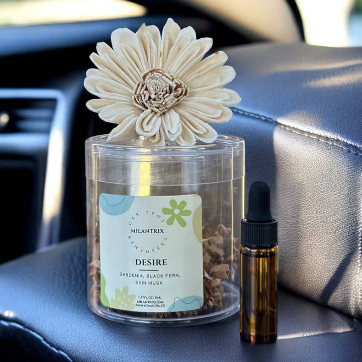 Car Freshener Diffuser Vent Clip & Desire Refreshing Oil for wholesale by Milantrix