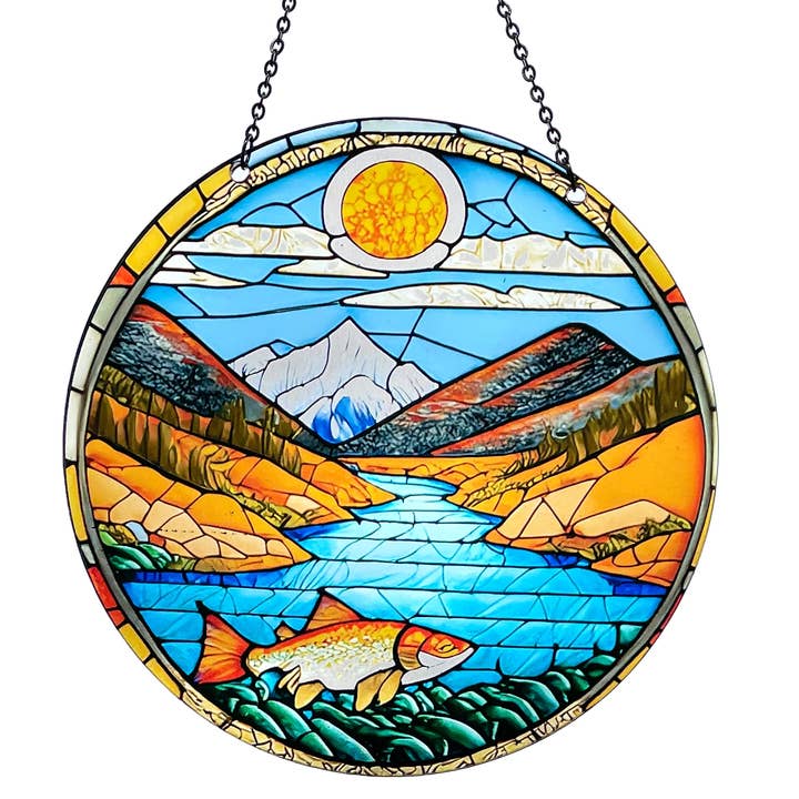 Salmon Art Acryl Suncatcher #SC146 van d'ears voor wholesale door d'ears inc.