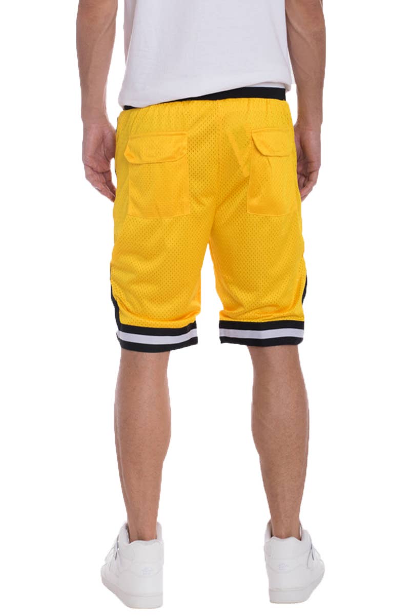 WEIV - Wholesale Athletic Shorts - Men's - Mesh Solid Striped Waist Basketball Shorts5