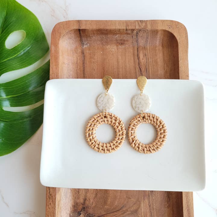 Spiffy & Splendid - Wholesale Dangle Earrings - Lana Earrings - Dark Rattan // Resort, Jewelry8