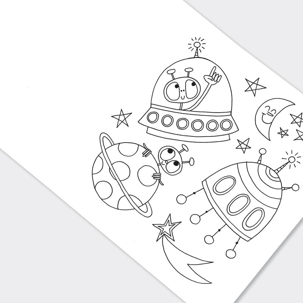 Rachel Ellen Designs - Wholesale Coloring & Activity Book - Kids & Baby - Children's 'To the Moon' Space Colouring Book2