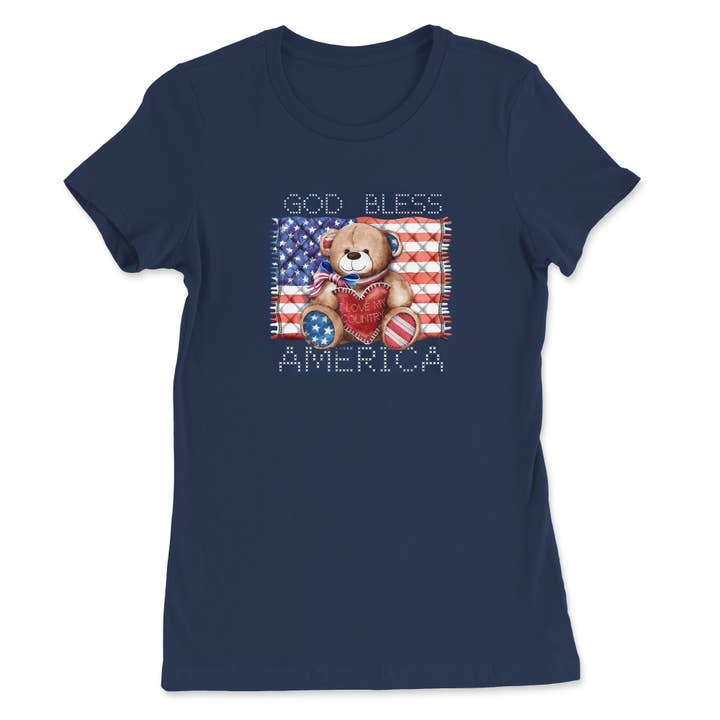 American Teddy T-shirt voor wholesale door Morning Sun