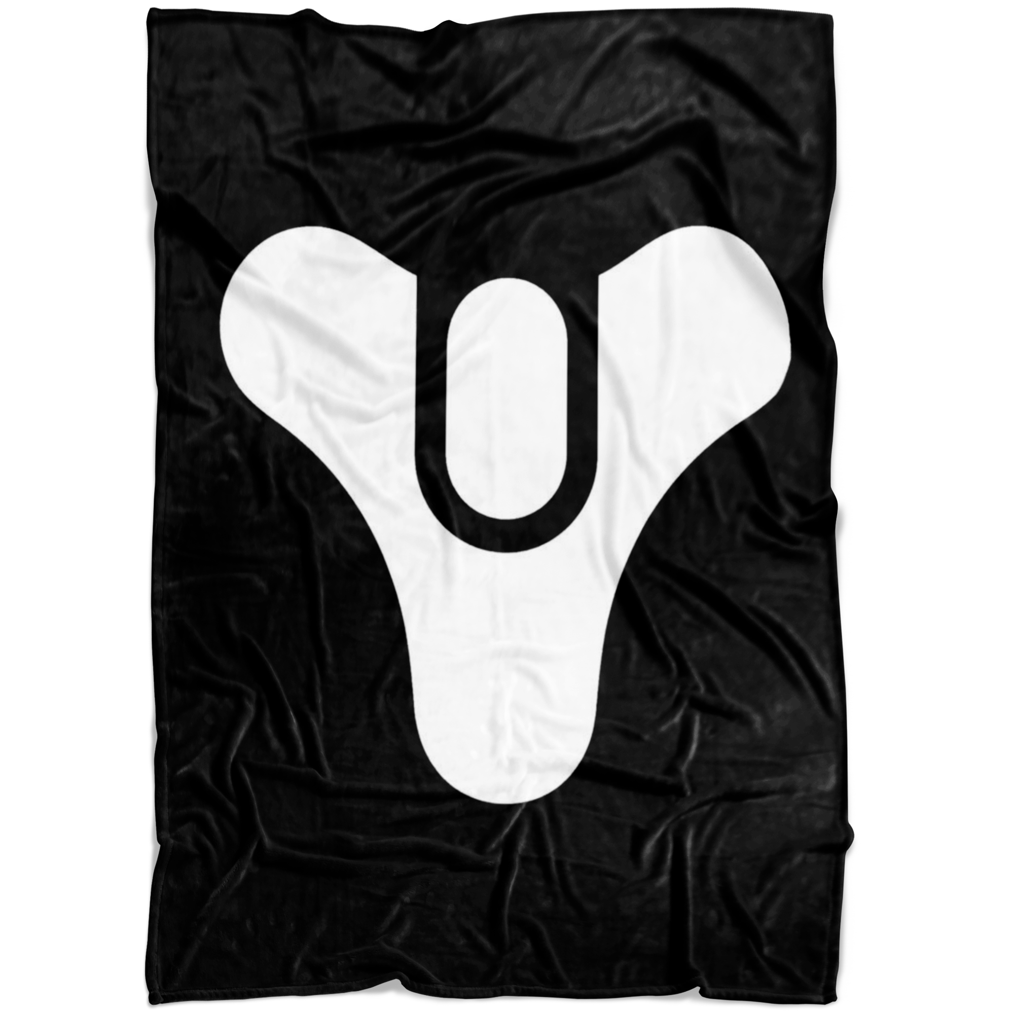 Caliberry Home Goods - Wholesale Throw Blanket - Destiny Tricorn Logo Ultra Soft Black Fleece Throw Blanket for Destiny 1 and 2 Players0