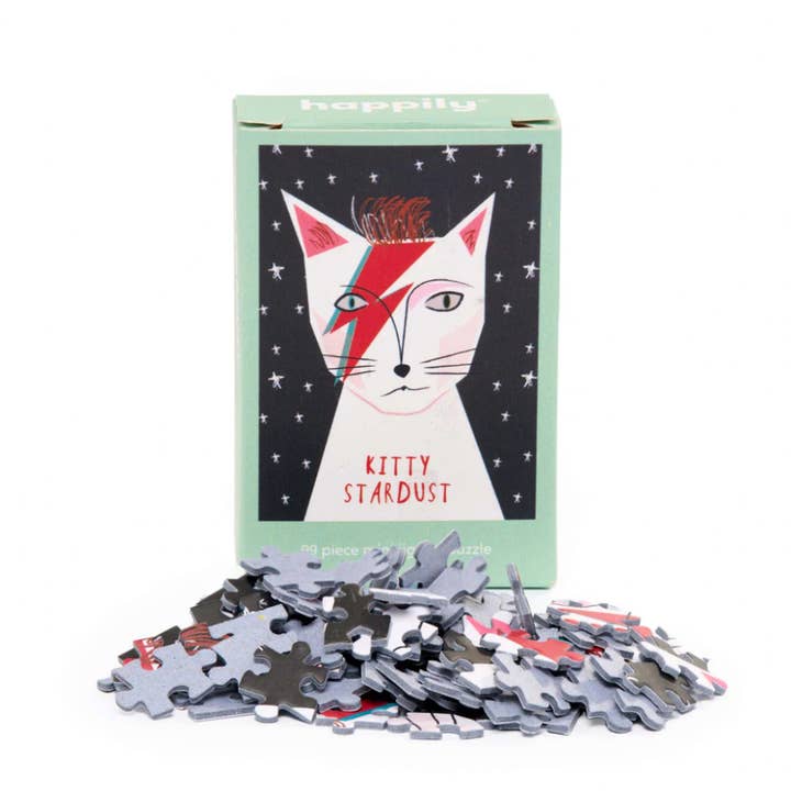 Happily Puzzles - Wholesale Puzzle - Adult - Kitty Stardust - 99 Piece Mini Cat Jigsaw Puzzle