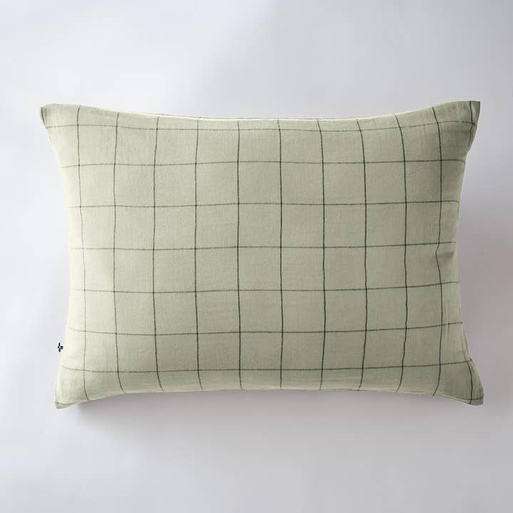 GAÏA MATCH Vert d'e Cotton Gauze Pillow Case 50 x 70 cm for wholesale by L'effet Papillon