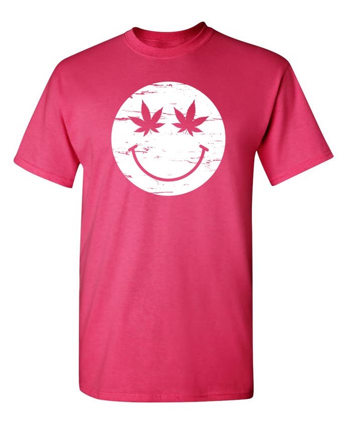 Feelin Good Tees - Wholesale Screen Printed T-Shirt - Unisex - Weed Smile Face7
