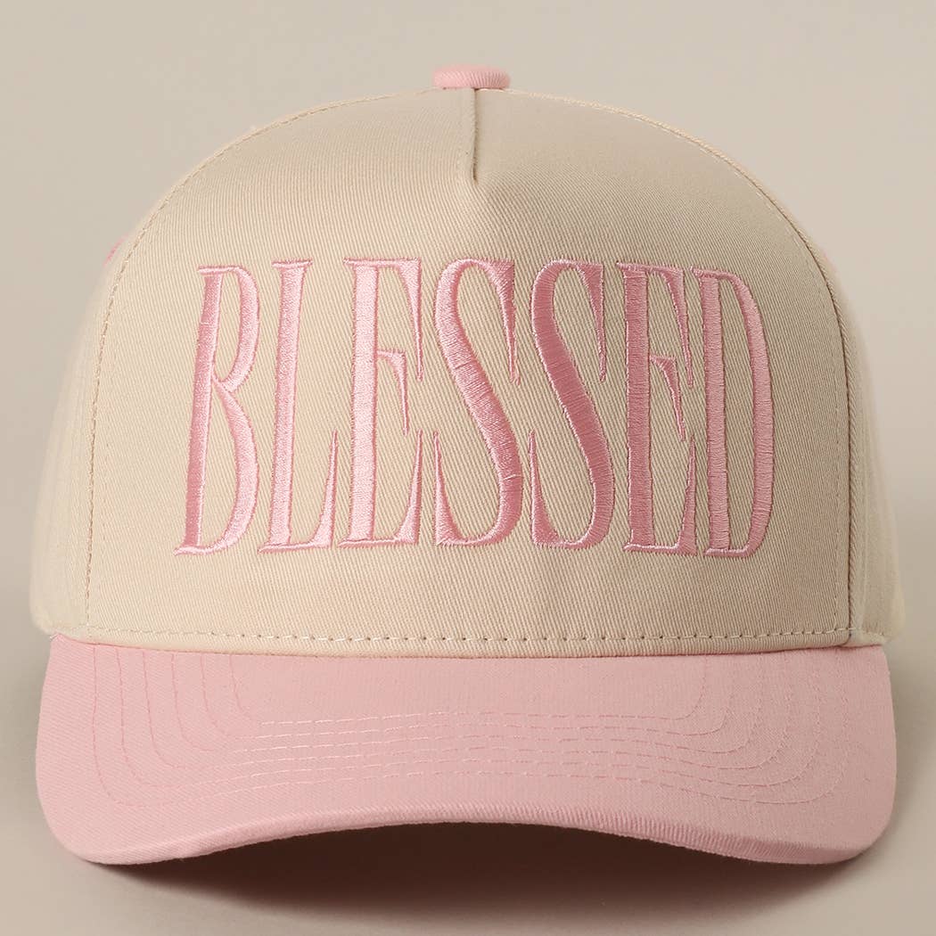 Fashion City – Engroshandel Trucker hat - Unisex – BLESSED Broderet Baseballkasket2