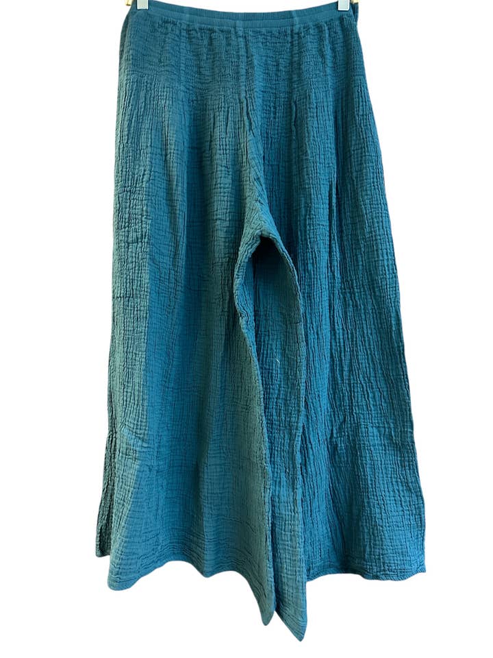 Rising International Inc - Wholesale Trousers – Unisex - Cotton Palazzo Teal OS Yoga Pant KTK403 0