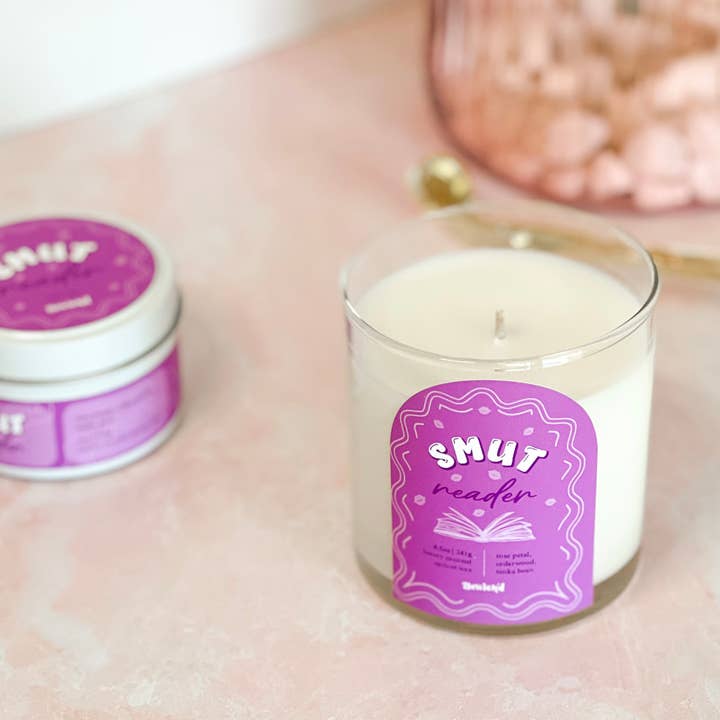 Bewick'd Studio - Wholesale Jar/Filled Candle - Smut Reader Candle - Book-Inspired Luxury Coconut Apricot Wax1