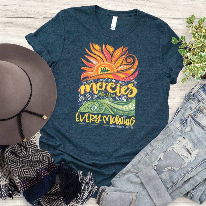 Love in Faith - Wholesale Screen Printed T-Shirt - Women's - His Mercies Are New Tee