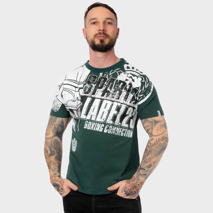 T-shirt « Sparta » bleu sarcelle pour la vente par Label 23