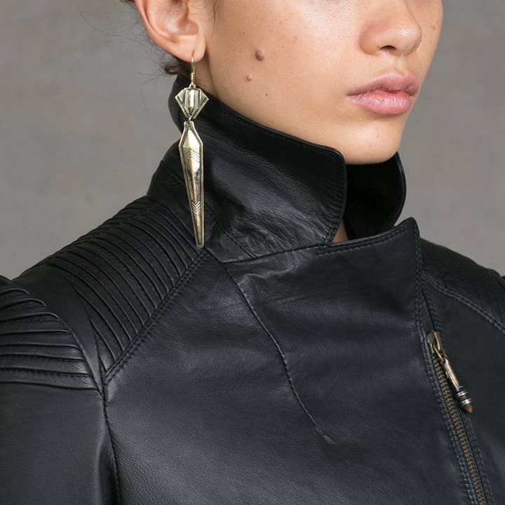 Jan Hilmer + Sparrow - Wholesale Dangle Earrings - deco spire earrings