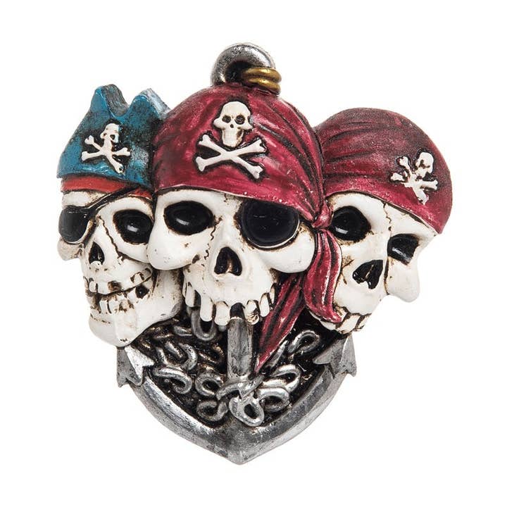 Triple Pirate Skull Magnet for wholesale by Beachcombers