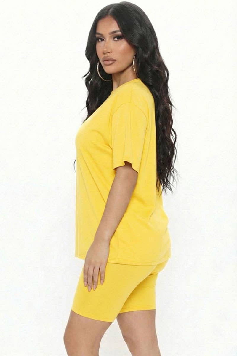 CAPELLA APPAREL - Wholesale Activewear Set - Women's - Loose Fit Top & Bike Shorts Set65