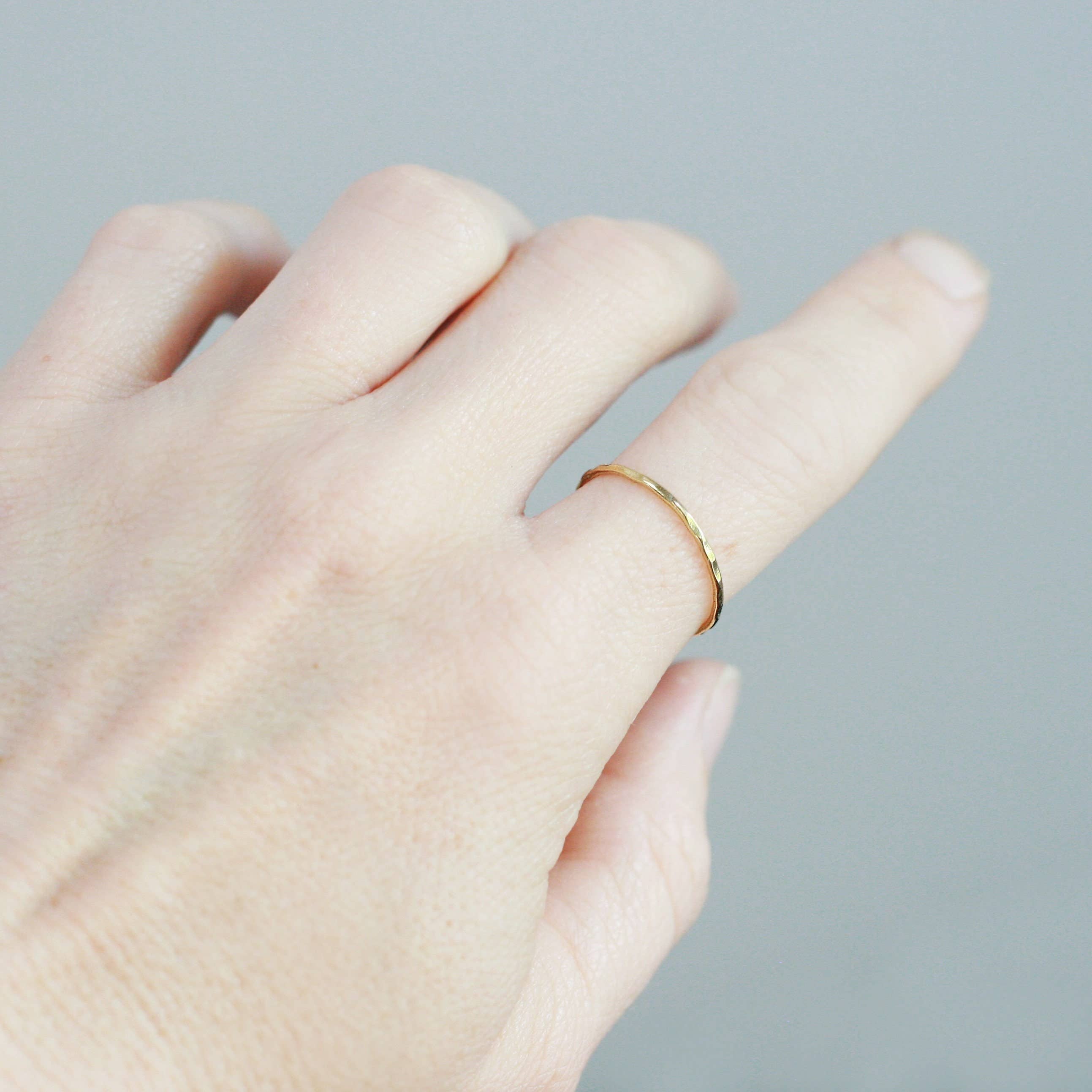 Meadowbelle - Wholesale Band/Stacked Ring - Gold Stacking Ring. Pebbled 14K Gold Filled Band. One Stackable Gold Ring Band. Wedding Ring. Minimalist Stacking Ring. Gift For Her.8