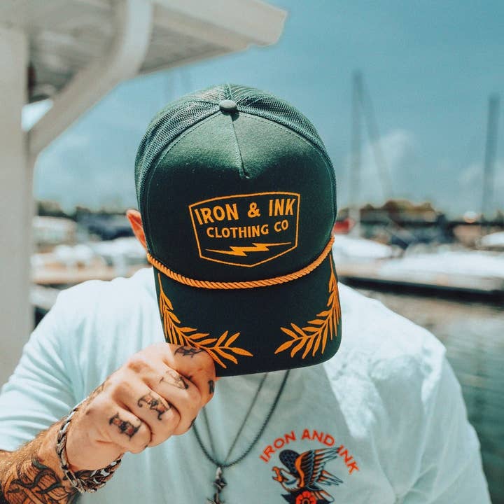 New custom "Captains" SnapBack hat- Forest green and other Purchase Wholesale custom flat iron. Free Returns & Net 60 Terms on Faire trending on Faire.