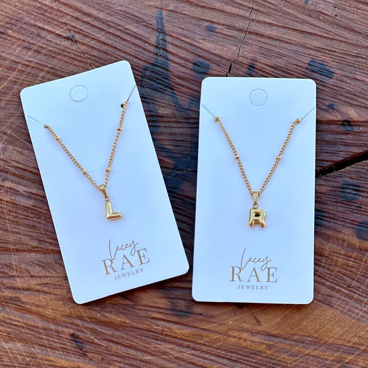 Lacey Rae Jewelry - Wholesale Pendant/Charm Necklace - Bri Bubble Initial Necklace