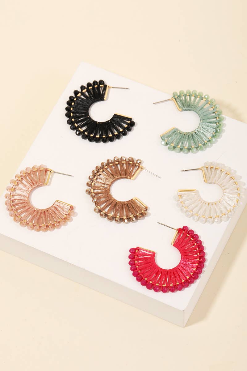 Anarchy Street - Wholesale Hoop earrings - Bead Threaded Hoop Earrings3