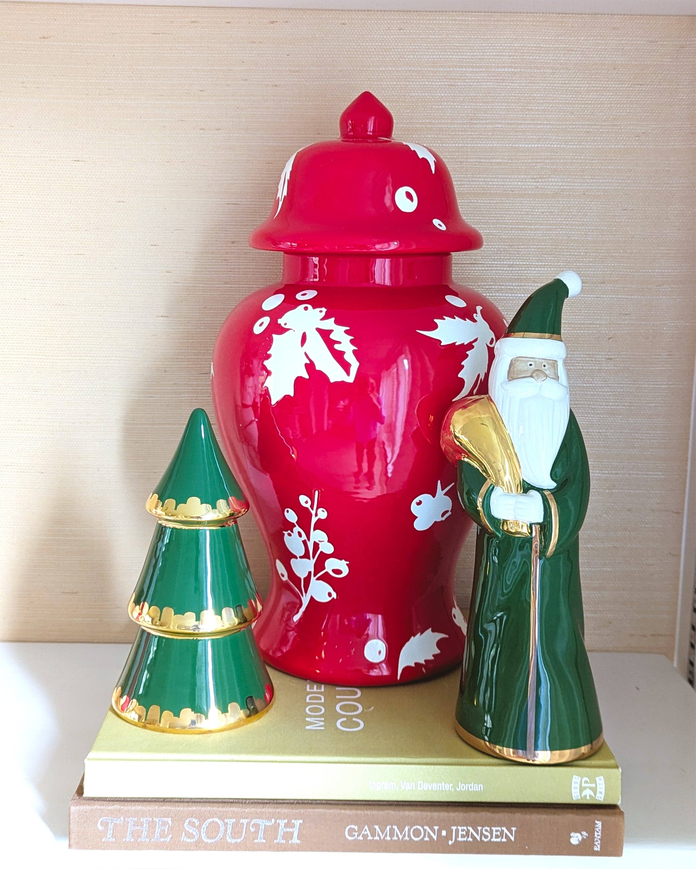 Lo Home | Ruby Clay – wholesale Decorative jar – Deck the Halls Ginger Jars in Red4