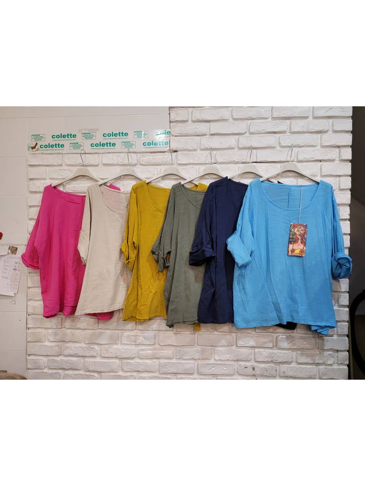 la maison des fibres naturelles – wholesale T-shirt – women's – t-shirts 1101 + SIZE60%cotton 40%linen5