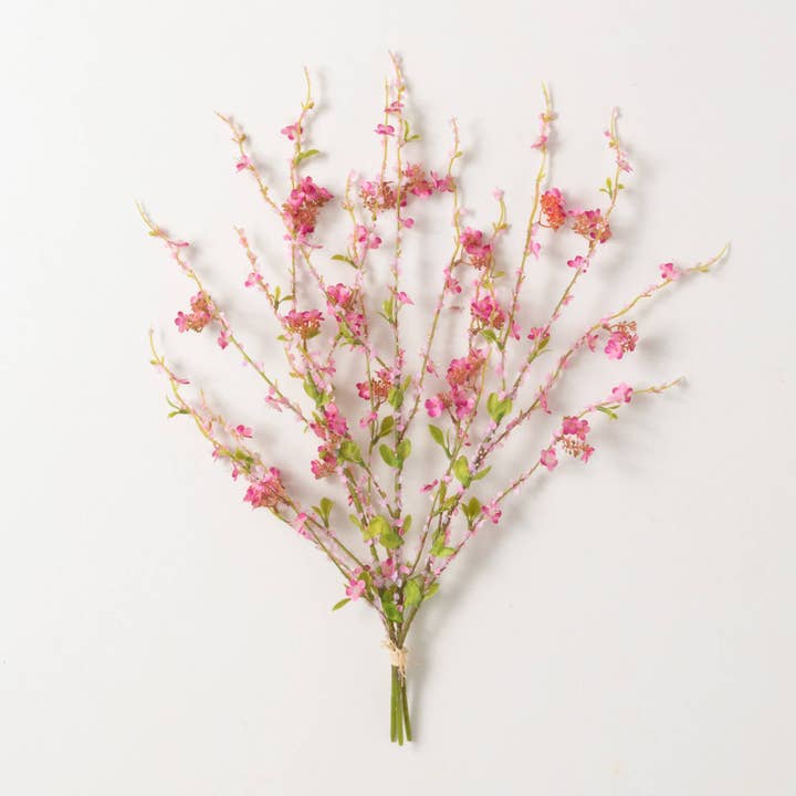 Sullivans Home Decor - Wholesale Artificial Flowers - Pink Blossom Spray