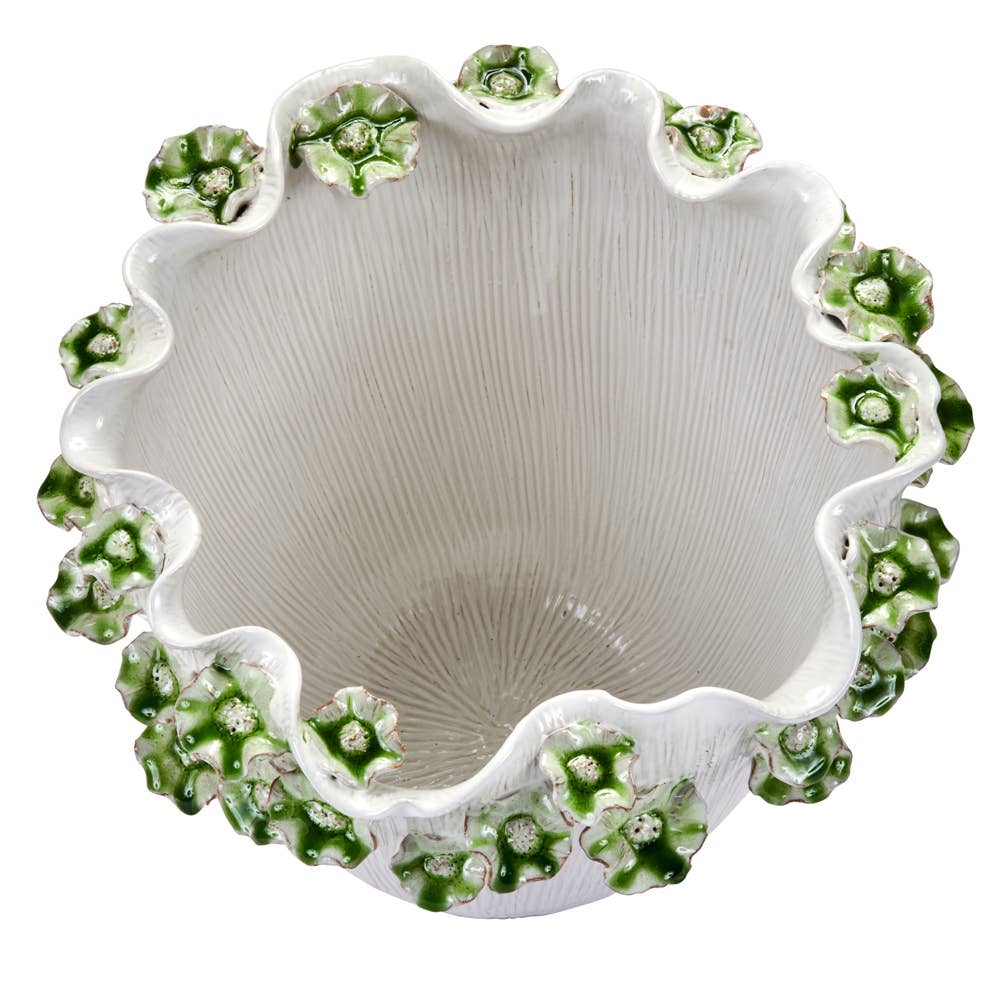 Continental Home - Wholesale Vase - Green Lily Flower Design Vase V213G1