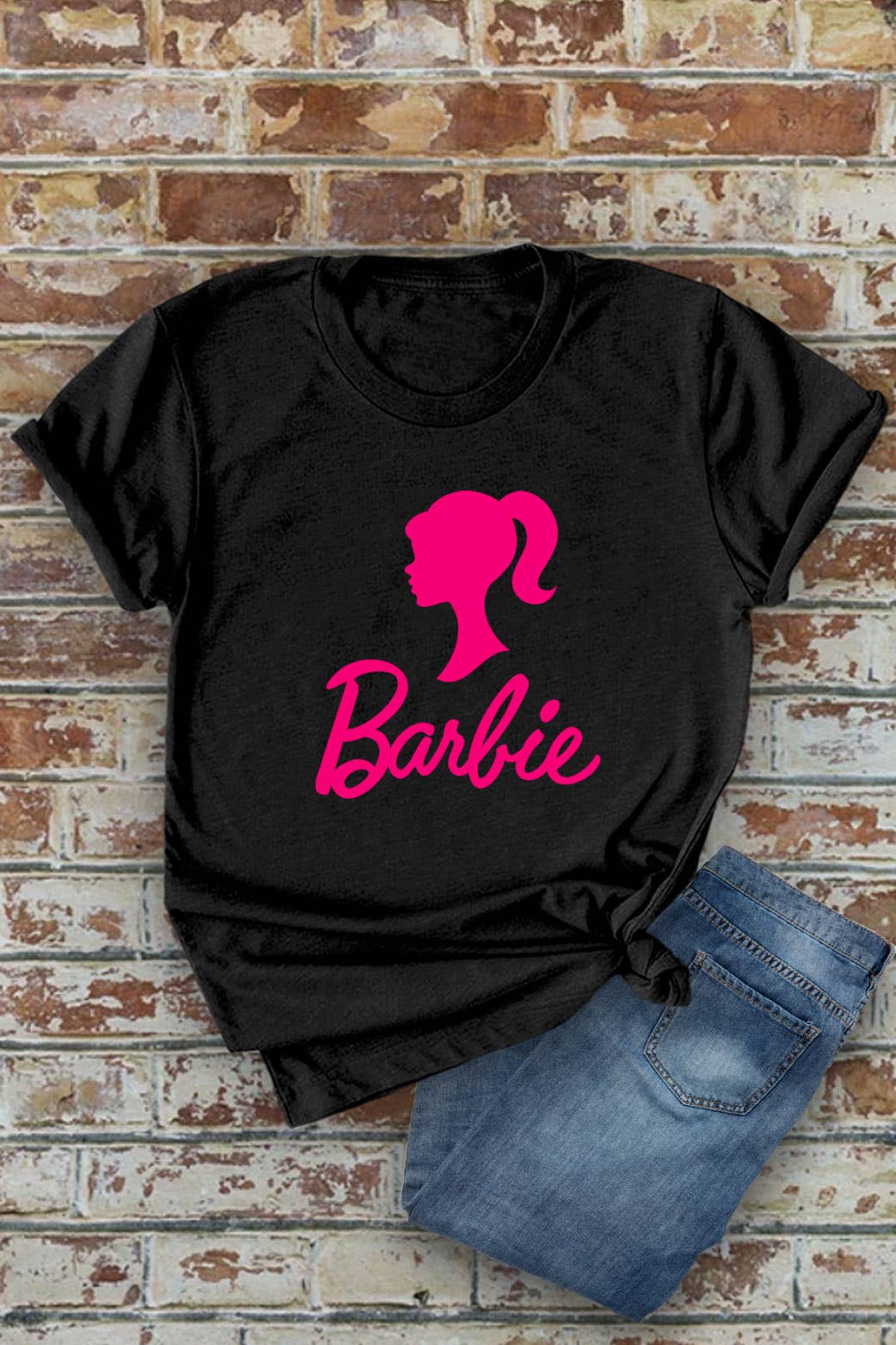 Top Avenue - Wholesale Screen Printed T-Shirt - Women's - Hot Barbi, Unisex Round Neck T-Shirt3