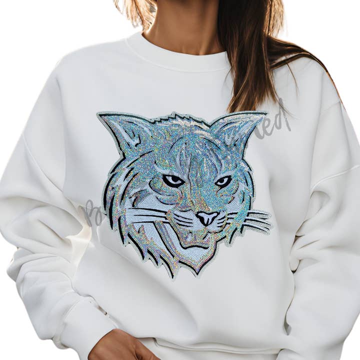 Bobcat Patch Iron On Sequin Patch Game Day Ready Pacth for wholesale by Brazenly Envied