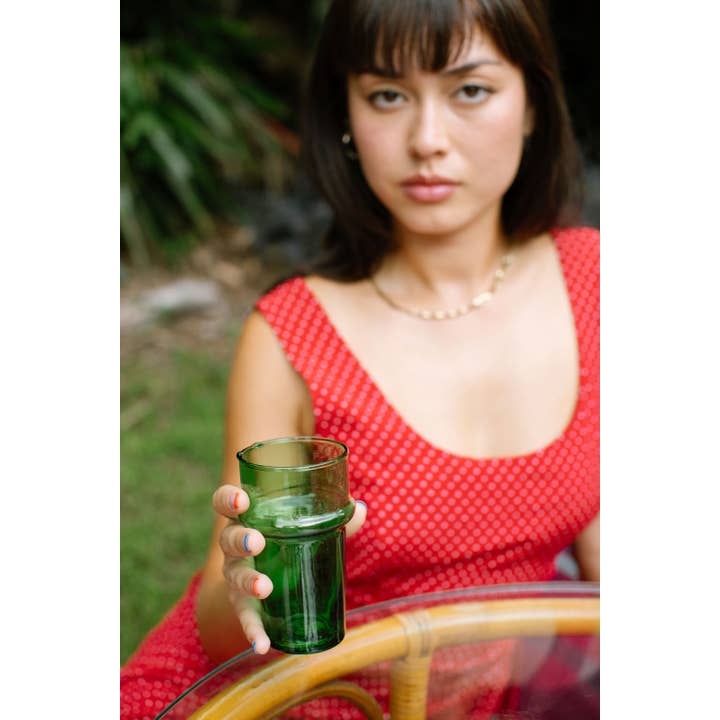 Voyage - Wholesale Drinking Glass/Cup - Moroccan Palm Green Beldi Glass (24)2