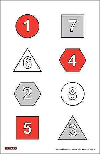 EZ2C Targets - Vente Accessoires de sport - 25 cibles EZ2C Style 25 FABRIQUÉES AUX ÉTATS-UNIS Cibles de tir en papier (bloc de 25) 11"x17"0