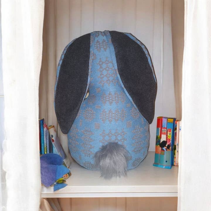 Moose & Co - Wholesale Throw/Decorative Pillow - Pigeon Blue Bunny shaped cushions