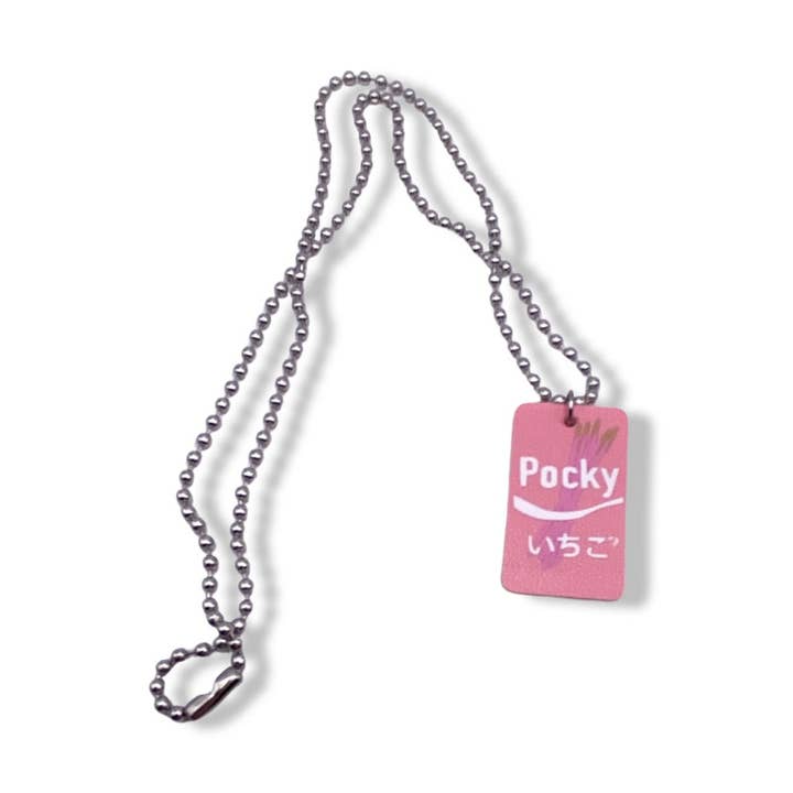 Collana in pelle sintetica Strawberry Pocky per la vendita all'ingrosso da parte di Geekish Gifts
