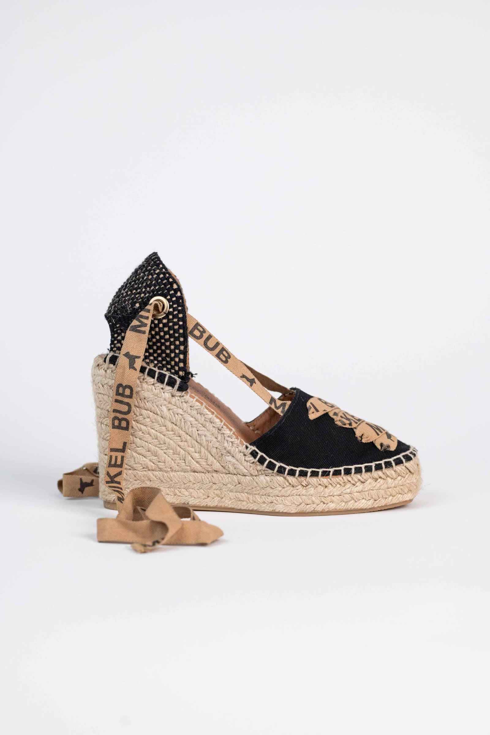 Kovan 1924 – wholesale Wedges – Women’s – Lola 7 Black - 7 String Jute Wedge1
