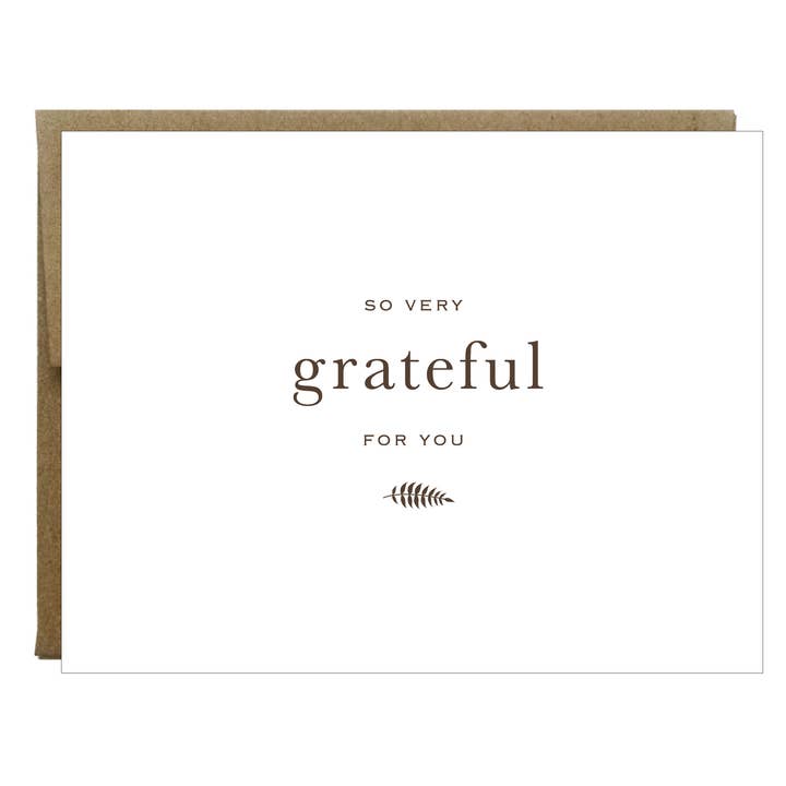 Idea Chic - Wholesale Thank You Card - Grateful for You Greeting Card