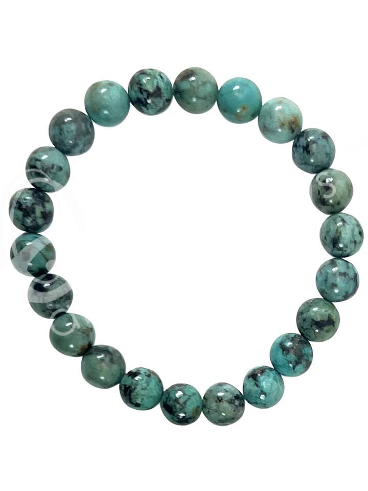 (PC)ARMBÅND - TURKIS, AFRIKANSK (8-8,5 MM) 7,15-7,25" for engroshandel hos Oceanic Linkways Inc