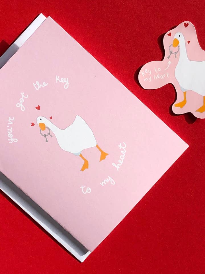 Key to My Heart Funny Valentine's Card for wholesale by State Of The Marth